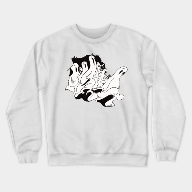 Cartoon Ghosts Crewneck Sweatshirt by liquidsouldes